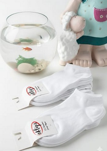 Eklips Beyaz Patik Çorap 5 li. - Görsel 4