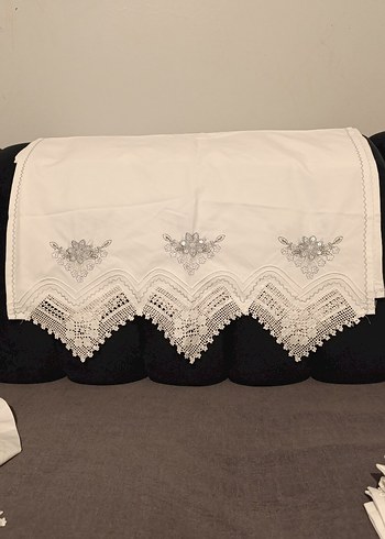 Nakışlı Beyaz Gri Detaylı mutfak takımı - Görsel 3