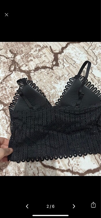 Diğer Siyah dantelli bralet