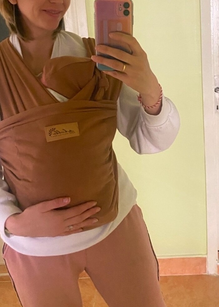 Sling Ana kucağı Bebek Taşıma Şalı - Görsel 4