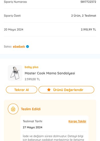 Baby Plus Master Cook Mama Sandalyesi - Görsel 2