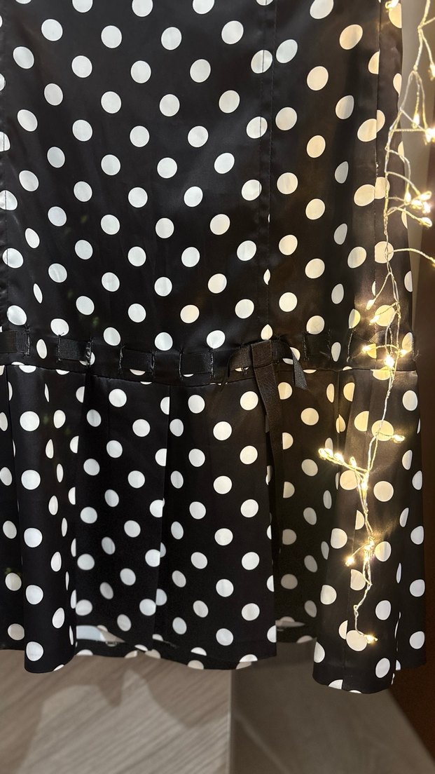 Straplez Puantiyeli Elbise - Görsel 3