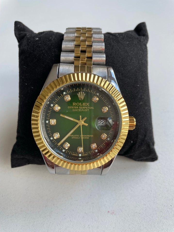 Altın Renk Rolex Klasik Erkek Kol Saati - Görsel 2