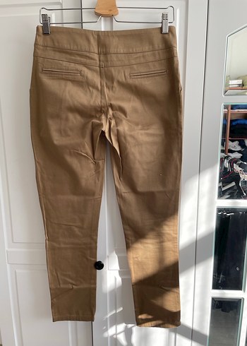 Kadın Bej Kemerli kumaş Pantolon - Görsel 4