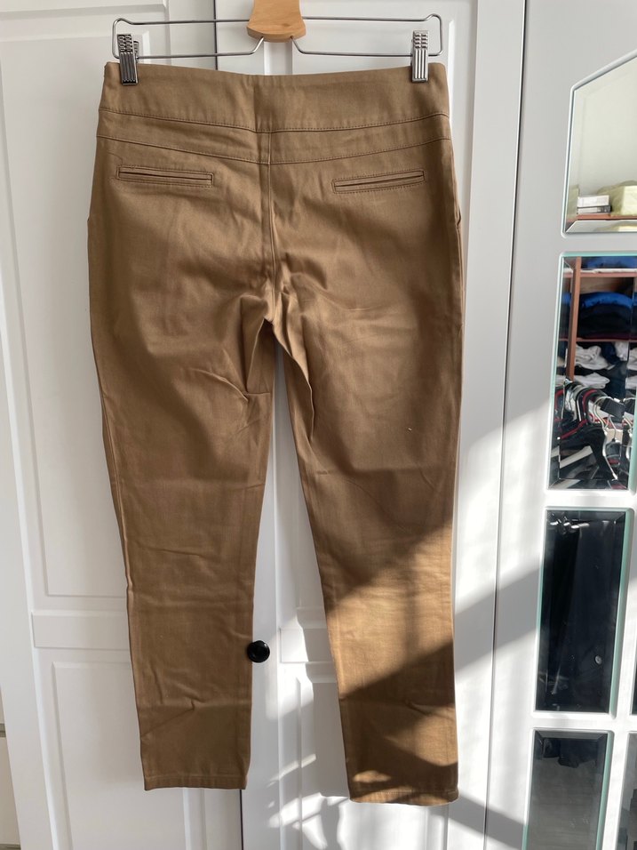 Kadın Bej Kemerli kumaş Pantolon - Görsel 4