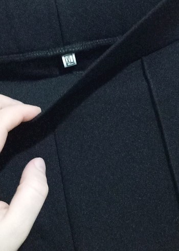 Siyah Midi Kadın Kumaş Pantolon - Görsel 2