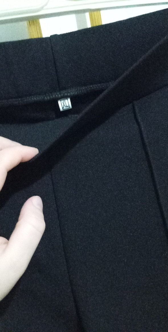 Siyah Midi Kadın Kumaş Pantolon - Görsel 2