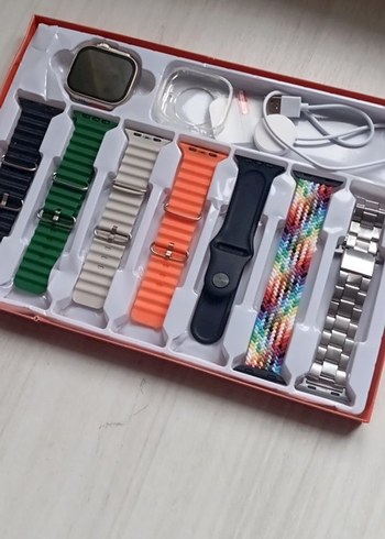Çok Renkli Akıllı Saat ve 7 Kayış Seti - Görsel 2