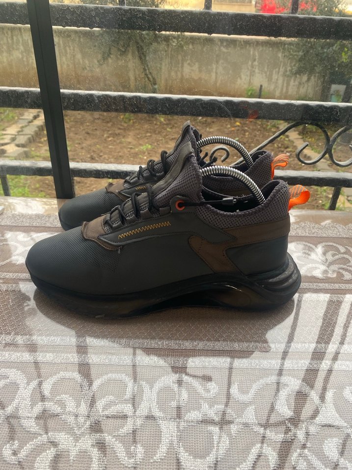 Siyah Bağcıklı Erkek Outdoor Spor Ayakkabı - Görsel 3