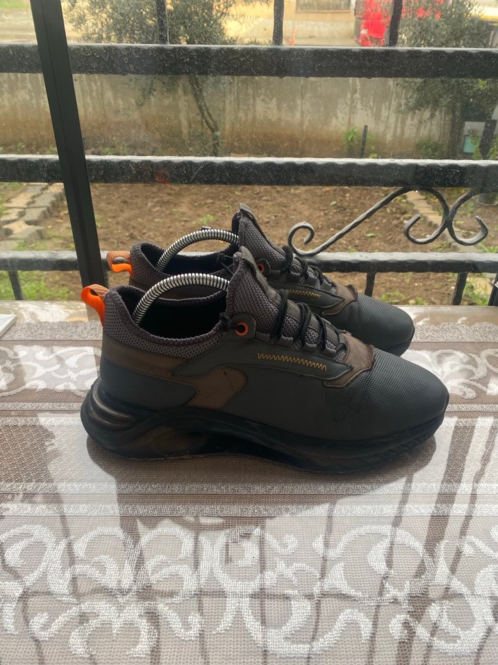 Siyah Bağcıklı Erkek Outdoor Spor Ayakkabı - Görsel 5