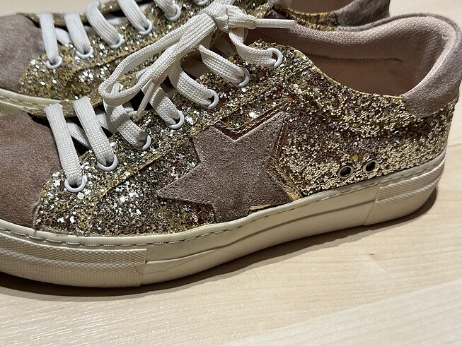 Shoes & More parlak yıldızlı sneakers ayakkabı