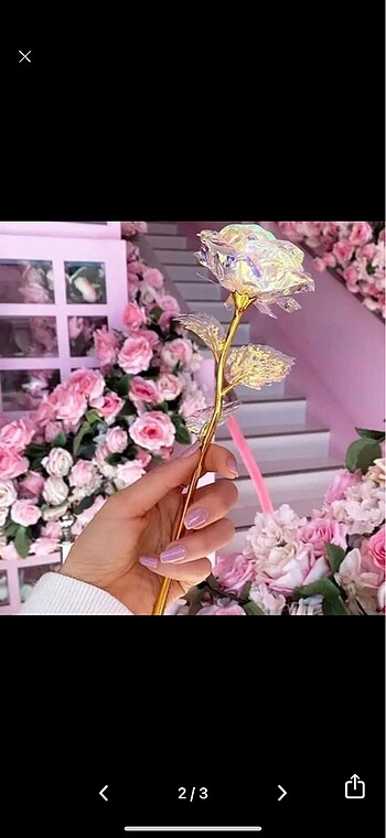  Beden Kristal gül yapay çiçek