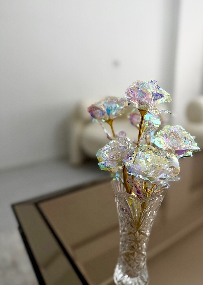 Kristal gül yapay çiçek - Görsel 2