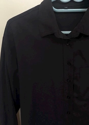 Siyah Boyfriend Gömlek - Görsel 3