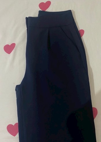 Lacivert Kadın Kumaş Pantolon - Görsel 4