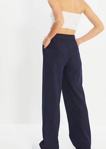 Lacivert Kadın Kumaş Pantolon - Görsel 2