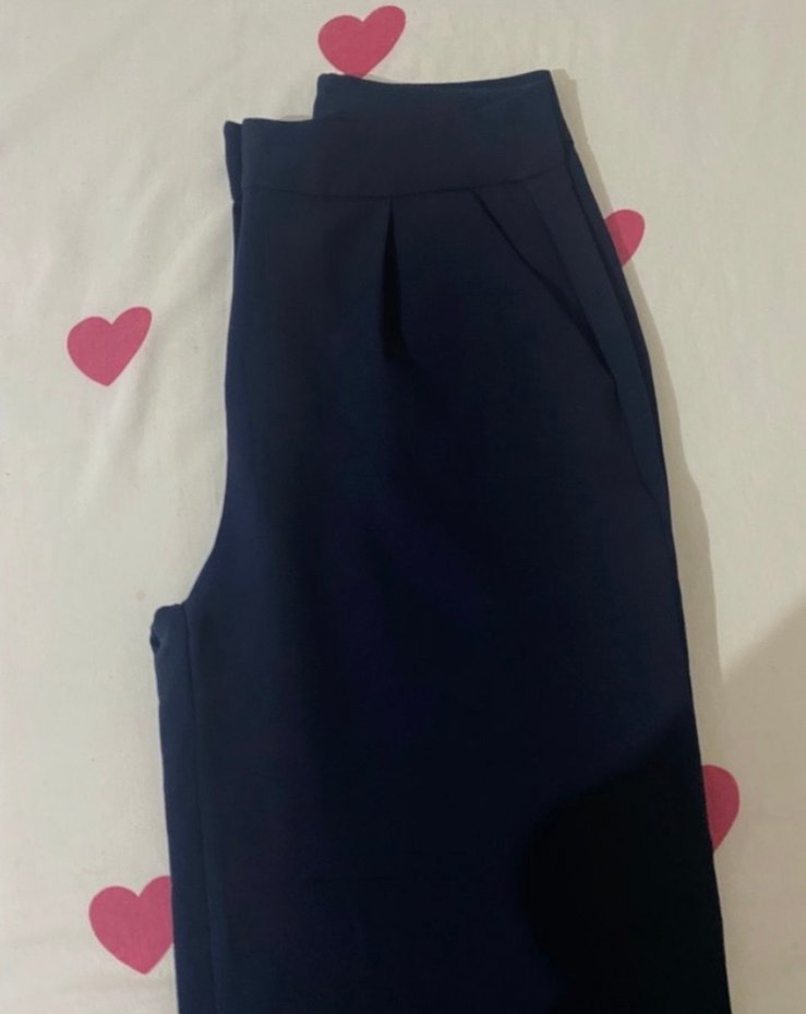 Lacivert Kadın Kumaş Pantolon - Görsel 4