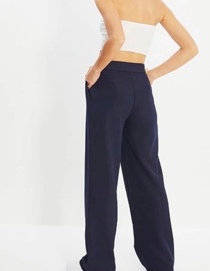 Lacivert Kadın Kumaş Pantolon - Görsel 2