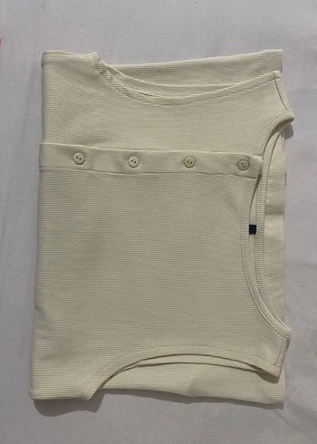 Taş düğmeli Bluz - Görsel 3