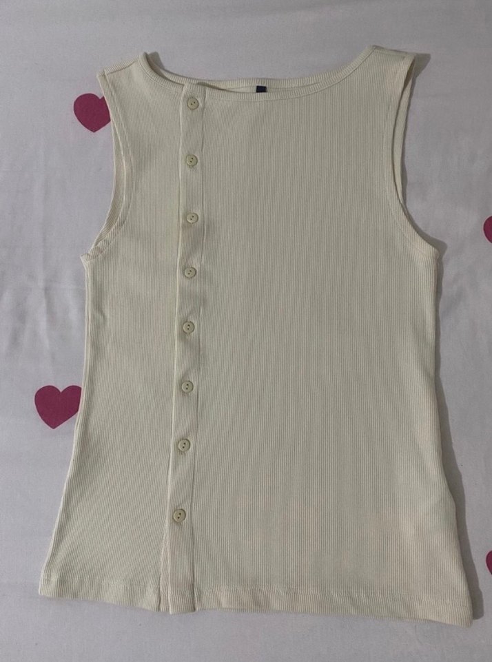 Taş düğmeli Bluz - Görsel 4