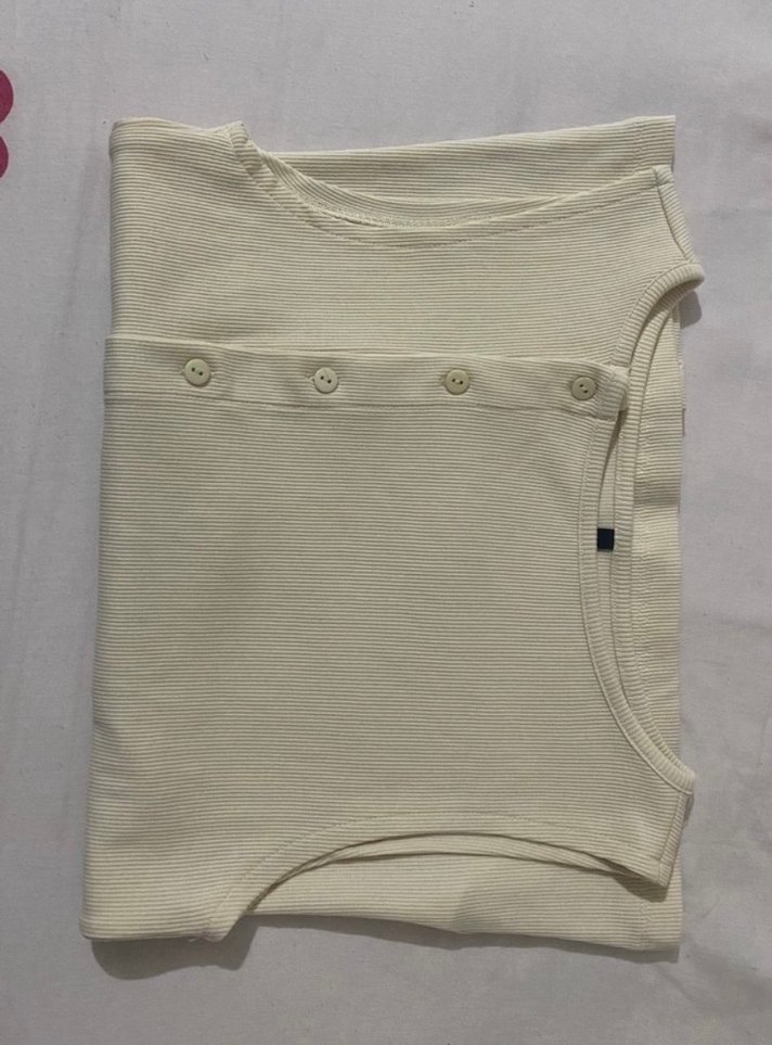 Taş düğmeli Bluz - Görsel 3