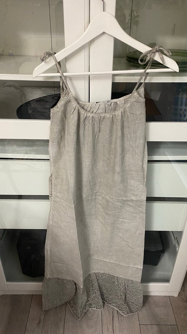 gri askılı elbise - Görsel 3
