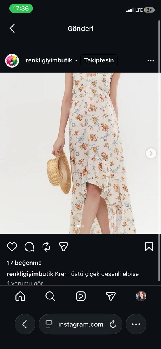 Çiçek Desenli Uzun Bohem Elbise - Görsel 2