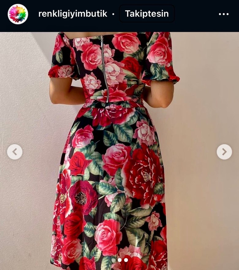 Çiçek Desenli Mini Straplez etekli takım - Görsel 2