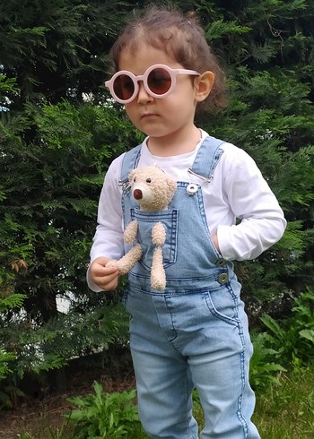 Ayıcıklı unisex kot Tulum - Görsel 2