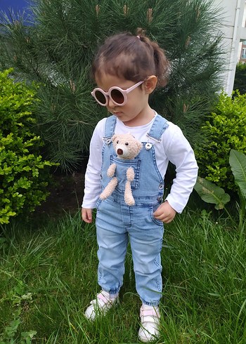 Ayıcıklı unisex kot Tulum - Görsel 4