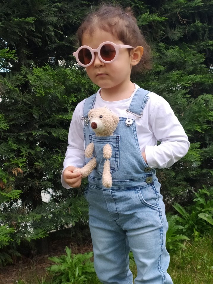 Ayıcıklı unisex kot Tulum - Görsel 2