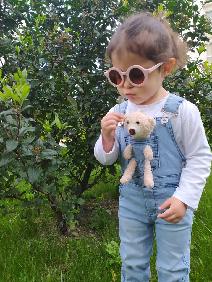 Ayıcıklı unisex kot Tulum - Görsel 5