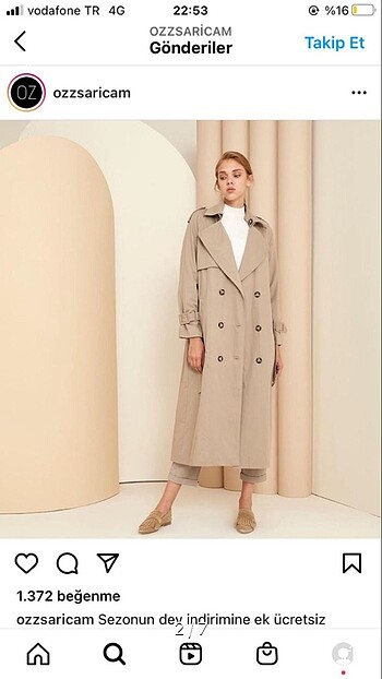 Suud Collection Trençkot Vizon