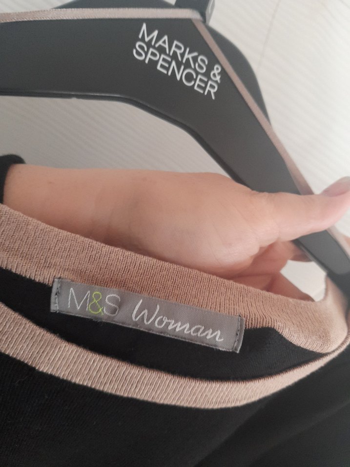 Marks Spencer siyah Triko Midi Elbise - Görsel 5