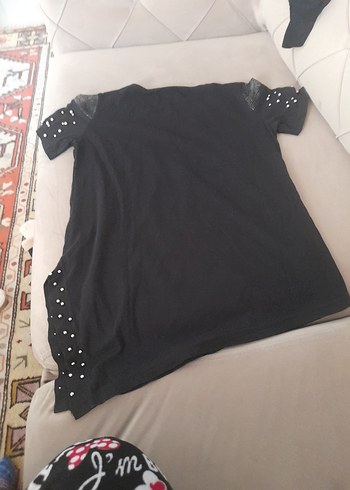 Kız Çocuk Siyah Payetli Tişört - Görsel 3
