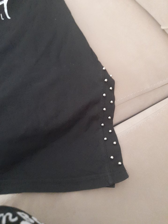 Kız Çocuk Siyah Payetli Tişört - Görsel 2