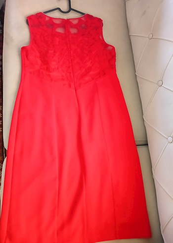 Kırmızı klasik abiye elbise - Görsel 2