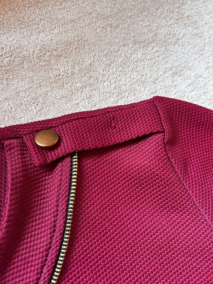 Bordo Düğmeli Uzun Kollu Tişört - Görsel 5