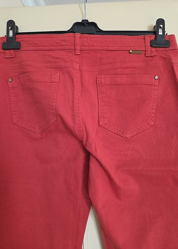 oxxo Düğmeli Kırmızı Kadın Denim Pantolon