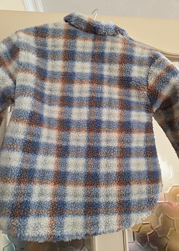 Erkek Çocuk Düğmeli Oversize Peluş Mont - Görsel 2