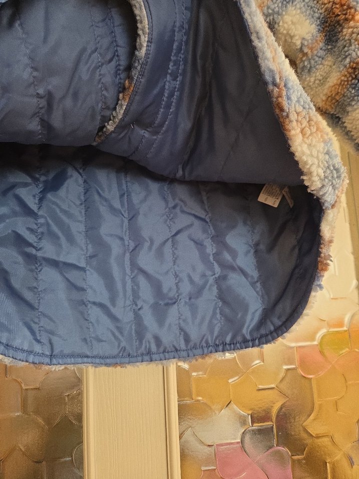 Erkek Çocuk Düğmeli Oversize Peluş Mont - Görsel 5