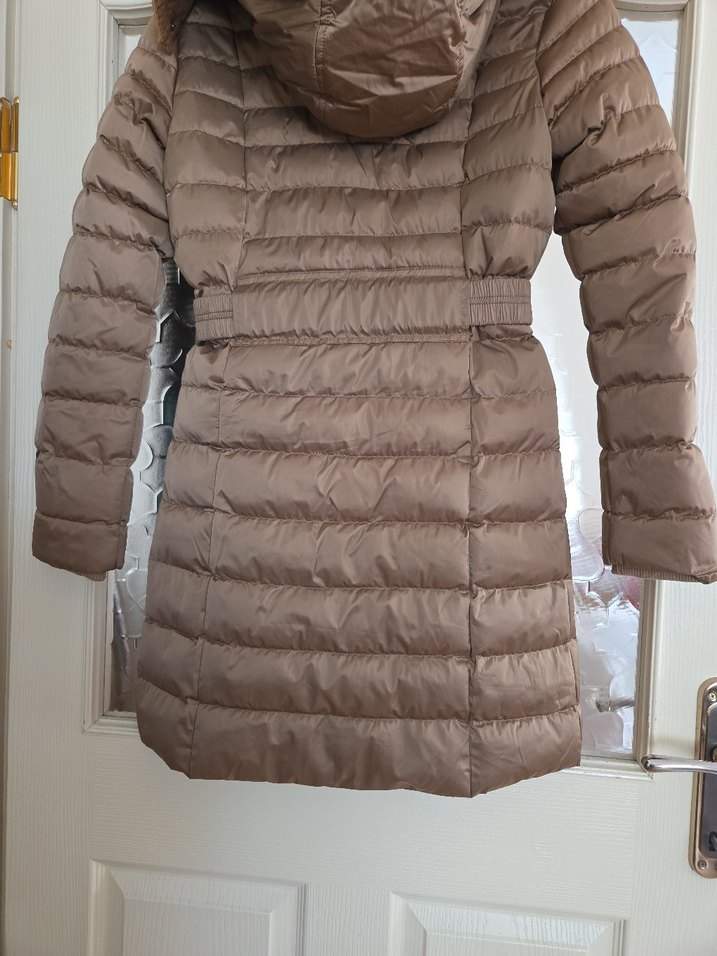 Bej Kemerli Kadın Kışlık Mont - Görsel 2