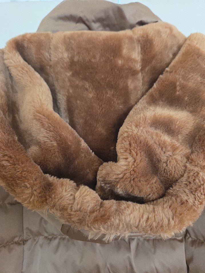 Bej Kemerli Kadın Kışlık Mont - Görsel 3