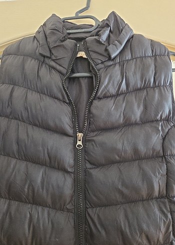 Siyah Fermuarlı Uzun Kadın Yelek - Görsel 2