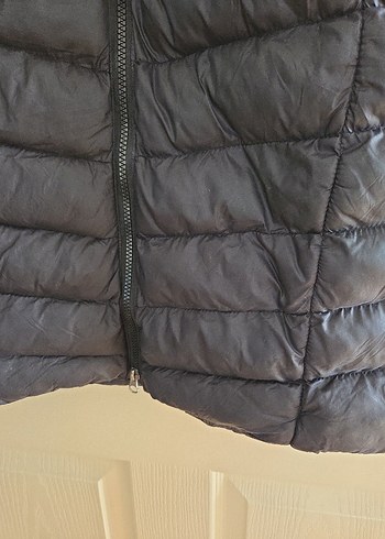 Siyah Fermuarlı Uzun Kadın Yelek - Görsel 4