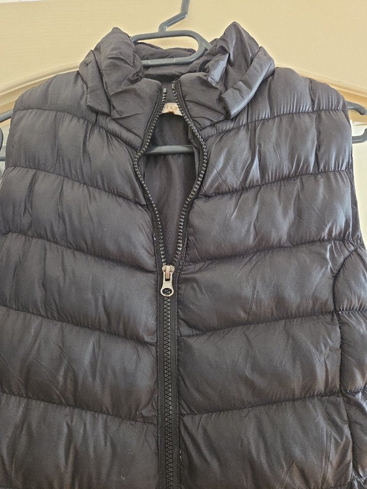 Siyah Fermuarlı Uzun Kadın Yelek - Görsel 2