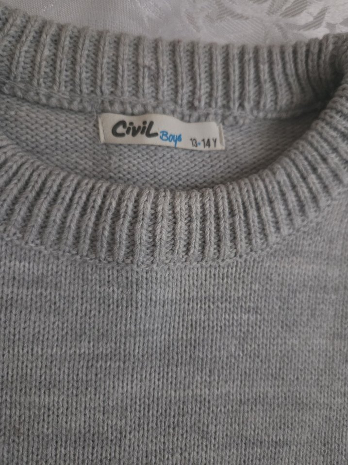 Çizgili Çok Renkli Erkek Triko Kazak - Görsel 4