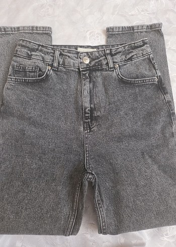 Gri Denim Kadın Regular Fit Midi Jean - Görsel 3