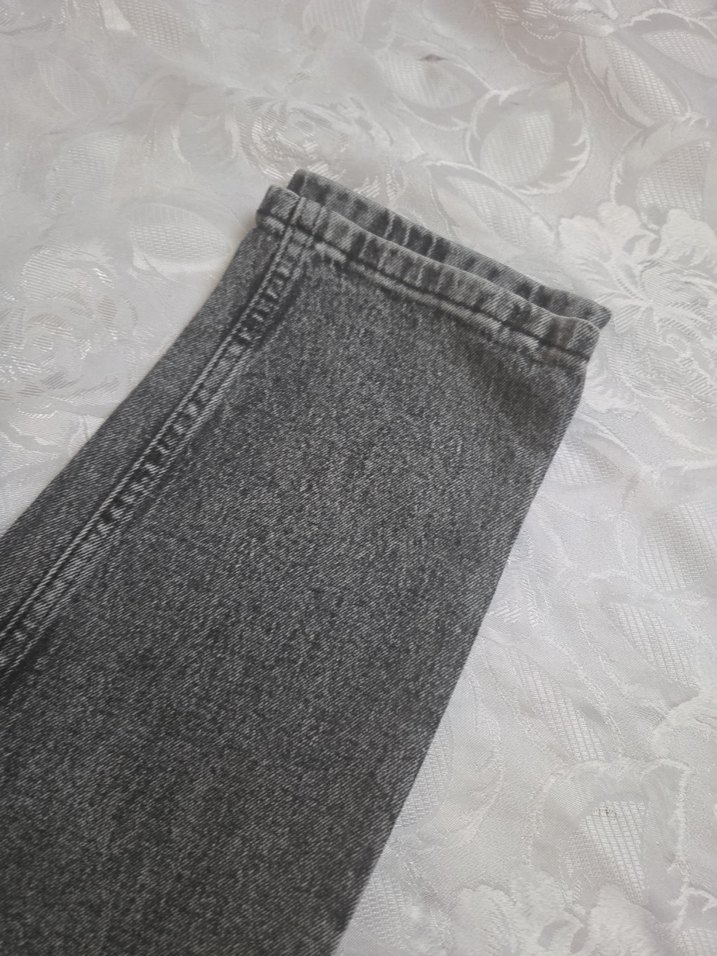 Gri Denim Kadın Regular Fit Midi Jean - Görsel 2