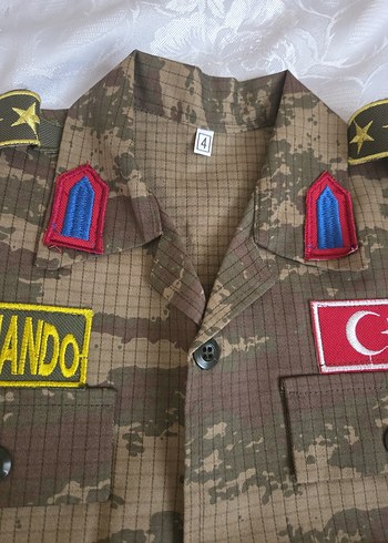 Kahverengi Kamuflaj Çocuk Komando Takımı - Görsel 2